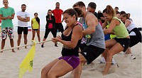 A treinar para a BioRace na praia da Torreira